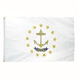 10 x 15 Feet Rhode Island Nylon - indoor State Flags Made in US.
