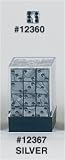 : Olympic 12mm 6-sided Square Edge Dice in Silver with Black pips
