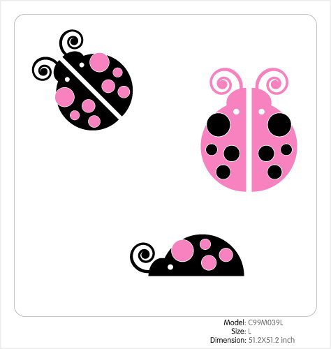 WallDIY “Lady bugs” removable wall lady bugs vinyl decal