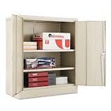 Alera 83106 36 by 18 by 42-Inch Quick-Assemble Cabinet with 1 Fixed and 2 Adjustable Shelves, Putty
