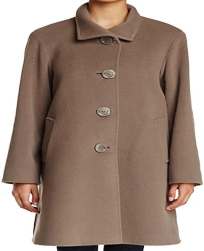 Cinzia Rocca Wool Blend Stand-Up Collar Coat Mocha 12