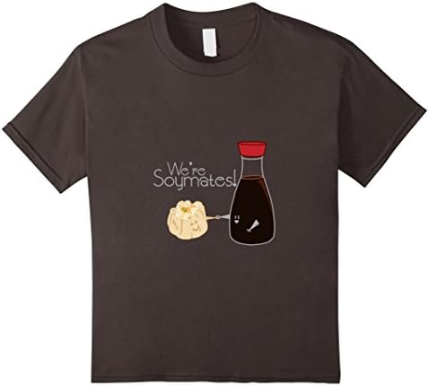 Kids We're Soymates Shu Mai Dumpling Soy Sauce Couples Cute Shirt 10 Asphalt