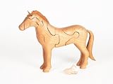 Wooden 3-D Puzzle - Horse with Foal Inside, Cherry