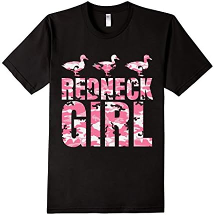 Men's Redneck Girl Pink Camouflage Three Ducks T-shirt 2XL Black