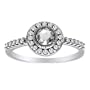 14k White Gold Rose Cut Diamond Ring (1/2 cttw, H-I Color, SI2 Clarity), Size 5