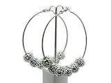 New Basketball Wives POParazzi Earrings IER2001 Silver 80mm
