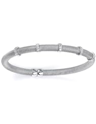 Sterling Silver & Cz Bangle