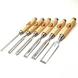 Set of 6 Bevel Edge Chisels - Octagonal Handle