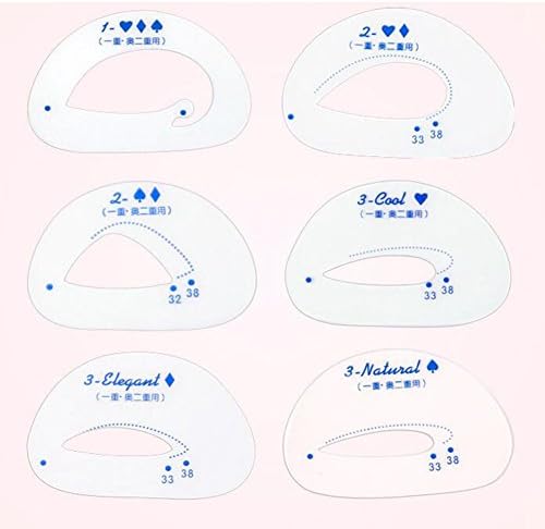 SailDeng 6Pcs Eyeshadow Stencils Eye Shadow Grooming Shaping Template Eyeshadow Models