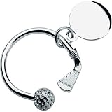 Golf Keyring - Silver Plated