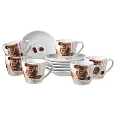 Domestic 922246 6 Espressotassen mit Untere Latte Macchiato