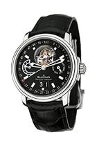 Blancpain Leman Tourbillon Grande Date Mens Black Strap Black Dial Platinum Automatic Watch 2925-3430-53B