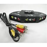 WOWparts LK-21932 Audio Video AV RCA Selector Switch For PS2 PS3 Xbox 360 DVD Wii