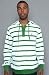 Crooks and Castles The Castle Stripe Henley Hoody in Hunter & White hood ,Sweatshirts for Men