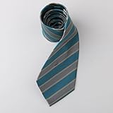 Green Stripes Woven Poly Tie Present Box Set mens style Wise Tie Set W1031