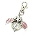 YouYouPifa Unisex's Alloy Strap Quartz Beetle Keychain Watches (Silever Strap/White Dial)