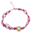Handmade Friendship Bracelet - Pink Sunrise with Fresh Water Pearl (100% Knotted By Hand)