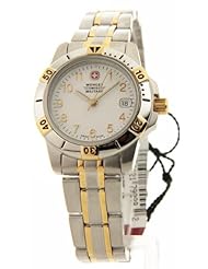 WENGER Ladies Swiss Miltary Sport Bi-Color Watch Steel Bracelet