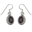 Sterling Silver Dangle-Earrings Topaz Gemstone Jewelry 1 inches