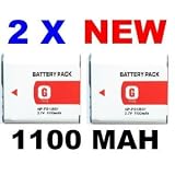 Two (2x) New Replacement Rechargeable NP-BG1 NP-FG1 Batteries for Sony DSC-H3 N2 N1 H10 W50 W110 W120 W130 H9 H7