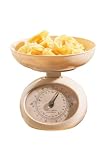 Premier Housewares 5 Kg Plastic Kitchen Scale with Round Bowl, Cream