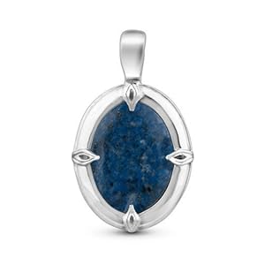 Sterling Silver Blue Denim Lapis Bold Pendant Enhancer