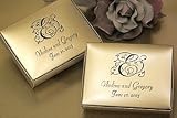 Personalized Wedding Thanks Custom Favor Boxes - Gold