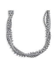 Genuine Elegante Necklace. 16"+2" Multistrand Cultured Freshwater Pearl Necklace. 100% Satisfaction Guaranteed.