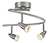 Pro Track Spiral 3-Head LED Ceiling Track Light Fixture Kit Spot-Light GU10 Directional Adjustable Silver Brushed Nickel Finish Metal Modern Kitchen Bathroom Living Room Dining Hallway 11