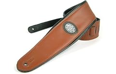 Brown 'Suede Series' Leather Guitar Strap for Electric/Acoustic/Bass Guitar