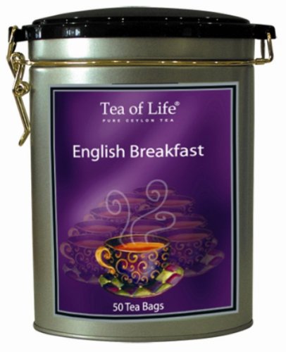 Tea Of Life Black Tea Series, English Breakfast, 50-Count, 2.65-Ounce Tins (Pack of 6) by Tea Of Life
