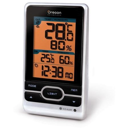 Oregon Scientific RMR203HGA Indoor/Outdoor Temperature & Humidity Station with Atomic Clock