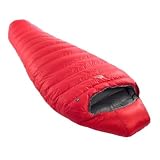 Mountain Devices Helium 400 bis Körpergröße Schlafsack 185 cm accurate red, Reißverschluss Schlafsack links