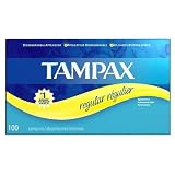 Tampax Regular Absorbency Tampons 100-Count Boxes (Pack of 2)
