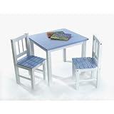 Lipper International 513BL Childs Table and 2 Chair Set, Blue and White 417IADTej4L. SL160 Lipper International 513BL Childs Table and 2 Chair Set, Blue and White