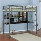 Monster Bedroom® Twin Study Loft Bunk Bed