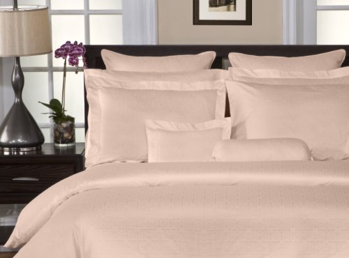 Best Price Pointehaven 650 TC Jacquard 3-Piece King Duvet Set 100-Percent Pima Cotton, Mother of Pearl