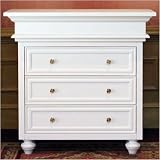 Casablanca Changing Chest in White Finish Door Knob Style: Gold Aztec Flower