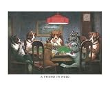3 Dogs Playing Poker Prints Blackjack Hold Em Posters