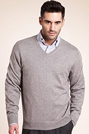 Collezione Cotton Rich V Neck Jumper with Cashmere