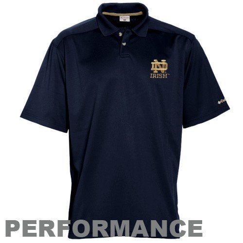 Columbia Notre Dame Fighting Irish Navy Sun Guard Polo Medium