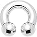 2 Gauge Internally Threaded Horseshoe Circular Barbell 1/2