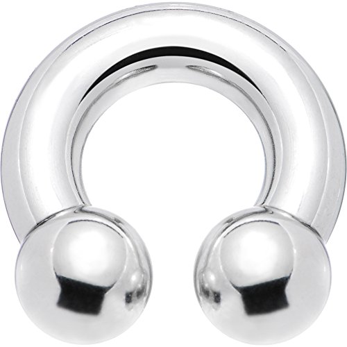 2 Gauge Internally Threaded Horseshoe Circular Barbell 1/2
