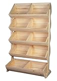show FA Edmunds Double Wall Mount Hugger Wooden Display Rack / Kitchen Storage Organizer