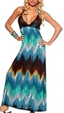 Multi Color Tie Dye Halter Long Maxi Sexy Summer Dress