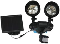 Proteam SL1088 - Solar Powered Twin Head PIR Sensor Security LED Light