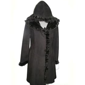 Buy Dark Brown Hooded Merino Brisa Shearling Stroller by FursNewYork