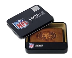 NFL San Francisco 49ers Embossed Genuine Cowhide Leather Trifold Leather Wallet