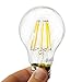 Brite Innovations Energy Saving 7-Watt LED Filament Light Bulb Soft White 2700K - Exact Equivalent Replacement to Standard Incandescent A19 60W Classic Bulb