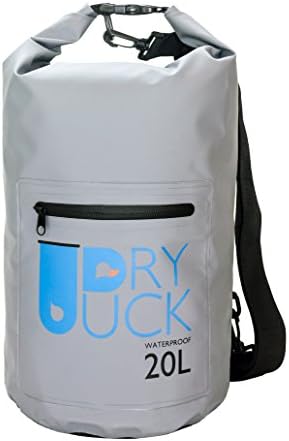 Marine Grade Waterproof Dry Bag - Protect Your Phone and Electronics While Kayaking - Excellent Camera Protection for Outdoors - Choose from 20L Roll Top with Shoulder Strap